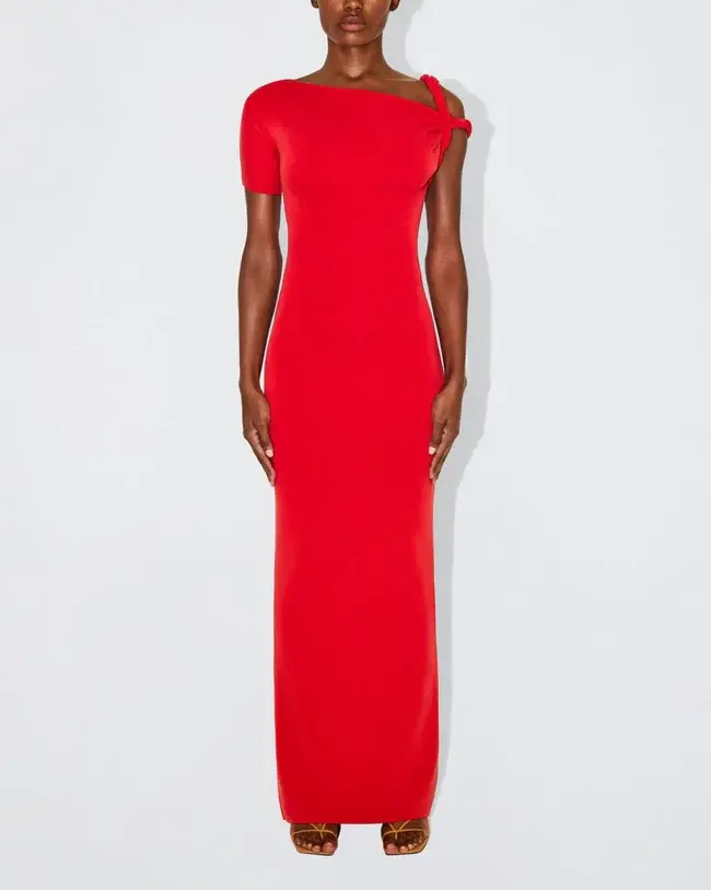 Sueded stretch twist Maxi Dress